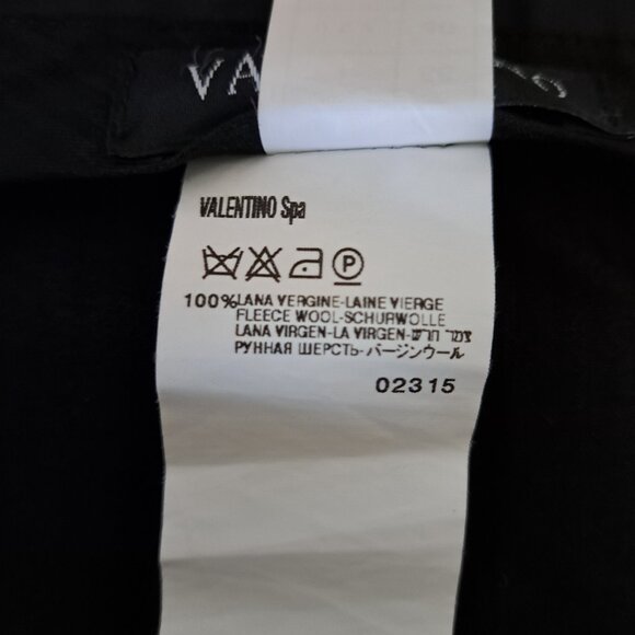 VALENTINO Luxury Men’s Gray Wool Pants Flat Front Dress Trousers IT 56R /40 US - Picture 6 of 15